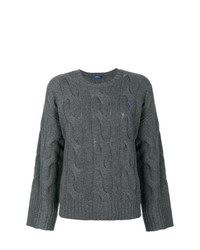 Женский темно-серый вязаный свитер от Polo Ralph Lauren