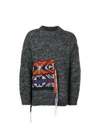 Мужской темно-серый вязаный свитер от Pringle Of Scotland