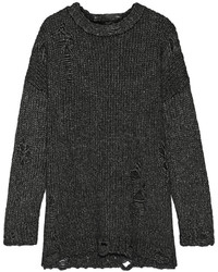 Женский темно-серый вязаный свитер от R 13