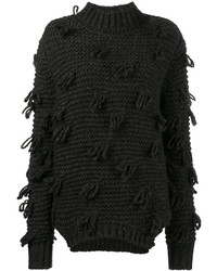Женский темно-серый вязаный свитер от Simone Rocha