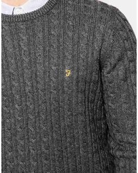 Мужской темно-серый вязаный свитер от Farah