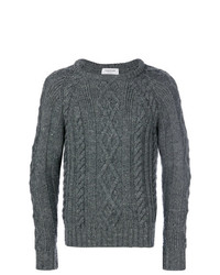 Мужской темно-серый вязаный свитер от Thom Browne