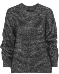 Темно-серый вязаный свободный свитер от Belstaff