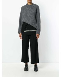 Темно-серый вязаный свободный свитер от Y's