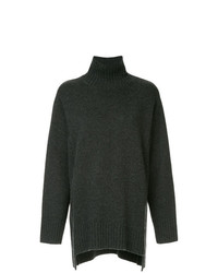Темно-серый вязаный свободный свитер от Joseph