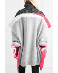 Темно-серый вязаный свободный свитер от Balenciaga