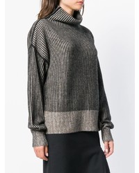 Темно-серый вязаный свободный свитер от Sportmax