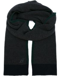 Мужской темно-серый вязаный шарф от Brioni