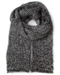 Женский темно-серый вязаный шарф от Diesel