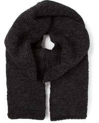 Мужской темно-серый вязаный шарф от Dolce & Gabbana