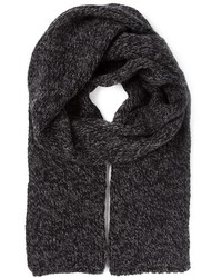 Мужской темно-серый вязаный шарф от Dolce & Gabbana