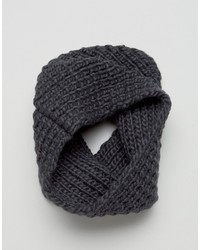 Мужской темно-серый вязаный шарф от Asos