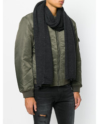 Мужской темно-серый вязаный шарф от Isabel Benenato