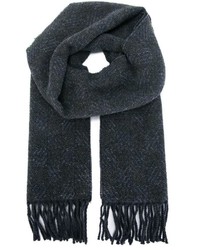 Мужской темно-серый вязаный шарф от Lardini
