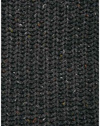 Мужской темно-серый вязаный шарф от Asos