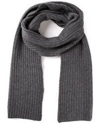 Женский темно-серый вязаный шарф