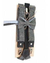 Мужской темно-серый галстук-бабочка от ViaVestis