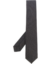 Мужской темно-серый галстук в вертикальную полоску от Barba