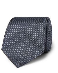 Мужской темно-серый галстук в горошек от Brioni