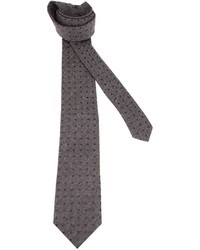 Мужской темно-серый галстук в горошек от Ermenegildo Zegna