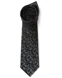 Мужской темно-серый галстук с камуфляжным принтом от Lanvin