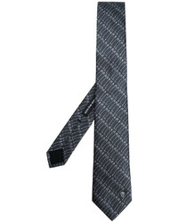 Мужской темно-серый галстук с принтом от Alexander McQueen