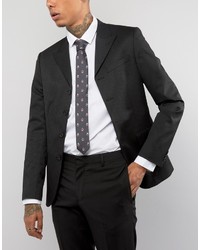 Мужской темно-серый галстук с принтом от Asos