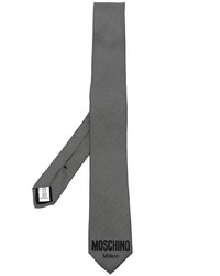Мужской темно-серый галстук с принтом от Moschino