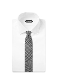 Мужской темно-серый галстук с узором "гусиные лапки" от Tom Ford