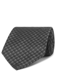 Мужской темно-серый галстук с узором "гусиные лапки" от Tom Ford