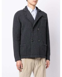 Мужской темно-серый двубортный кардиган от Doppiaa