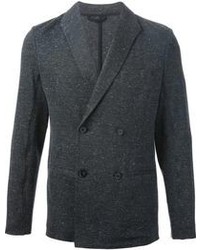 Темно-серый двубортный пиджак