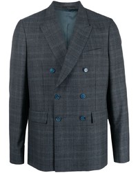 Мужской темно-серый двубортный пиджак в шотландскую клетку от Paul Smith