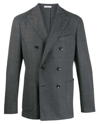 Мужской темно-серый двубортный пиджак от Boglioli