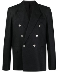 Мужской темно-серый двубортный пиджак от Bottega Veneta