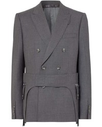 Мужской темно-серый двубортный пиджак от Burberry