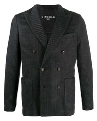 Мужской темно-серый двубортный пиджак от Circolo 1901