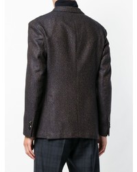 Мужской темно-серый двубортный пиджак от Boglioli