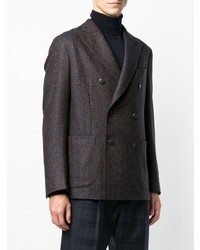 Мужской темно-серый двубортный пиджак от Boglioli
