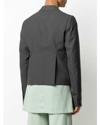 Мужской темно-серый двубортный пиджак от Rick Owens
