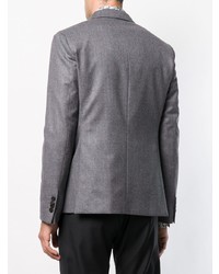 Мужской темно-серый двубортный пиджак от Leqarant