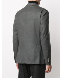 Мужской темно-серый двубортный пиджак от Lardini