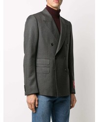 Мужской темно-серый двубортный пиджак от Gucci
