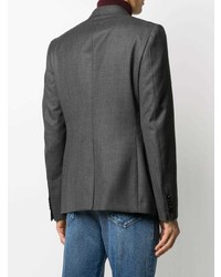 Мужской темно-серый двубортный пиджак от Gucci