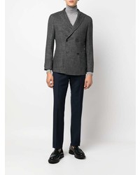 Мужской темно-серый двубортный пиджак от BOSS