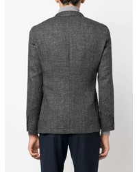 Мужской темно-серый двубортный пиджак от BOSS