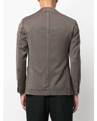 Мужской темно-серый двубортный пиджак от Dell'oglio