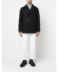Мужской темно-серый двубортный пиджак от Harris Wharf London