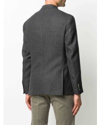 Мужской темно-серый двубортный пиджак от Barba