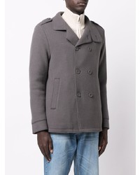 Мужской темно-серый двубортный пиджак от Herno